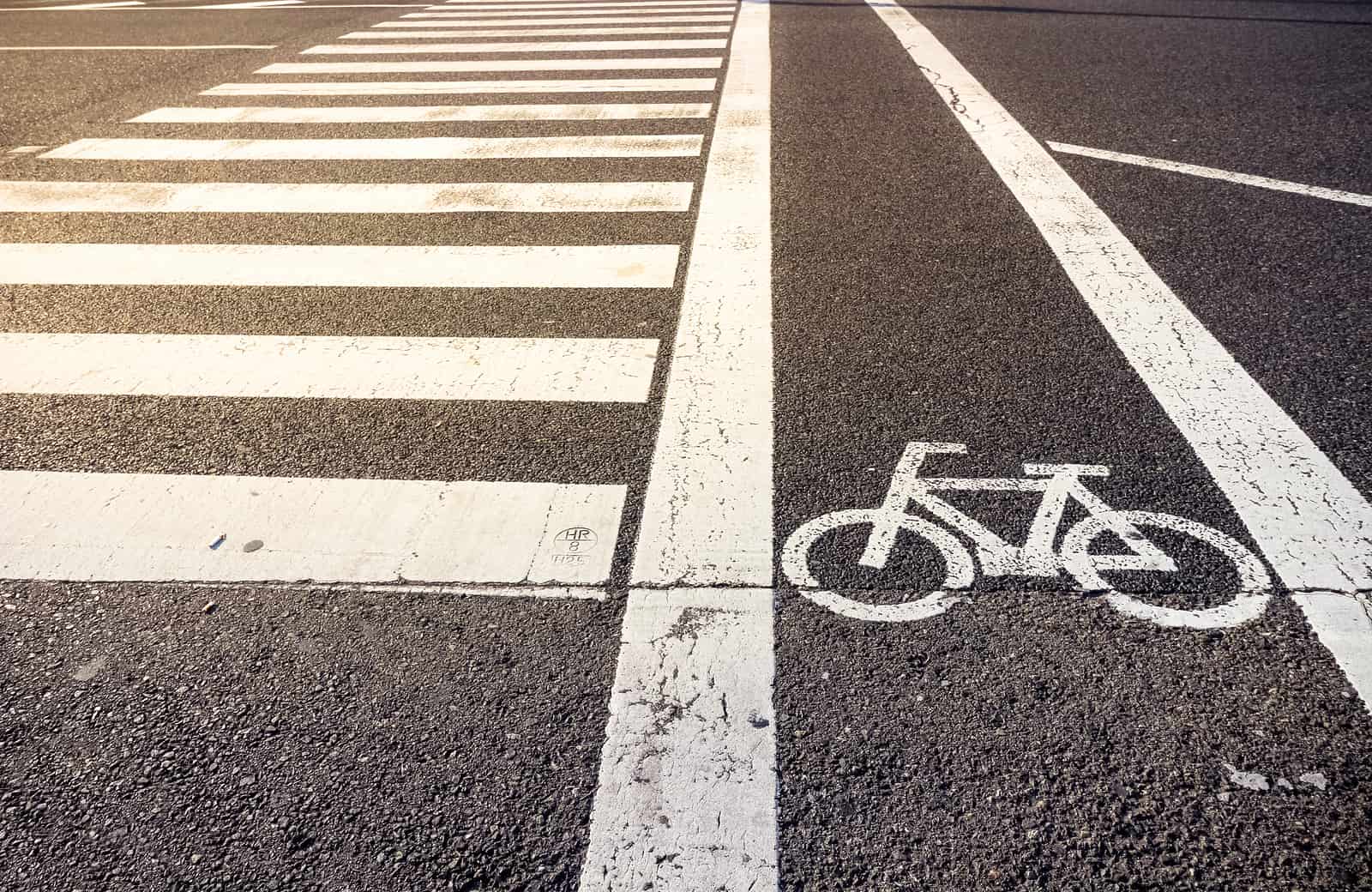 bike and roadway crossing