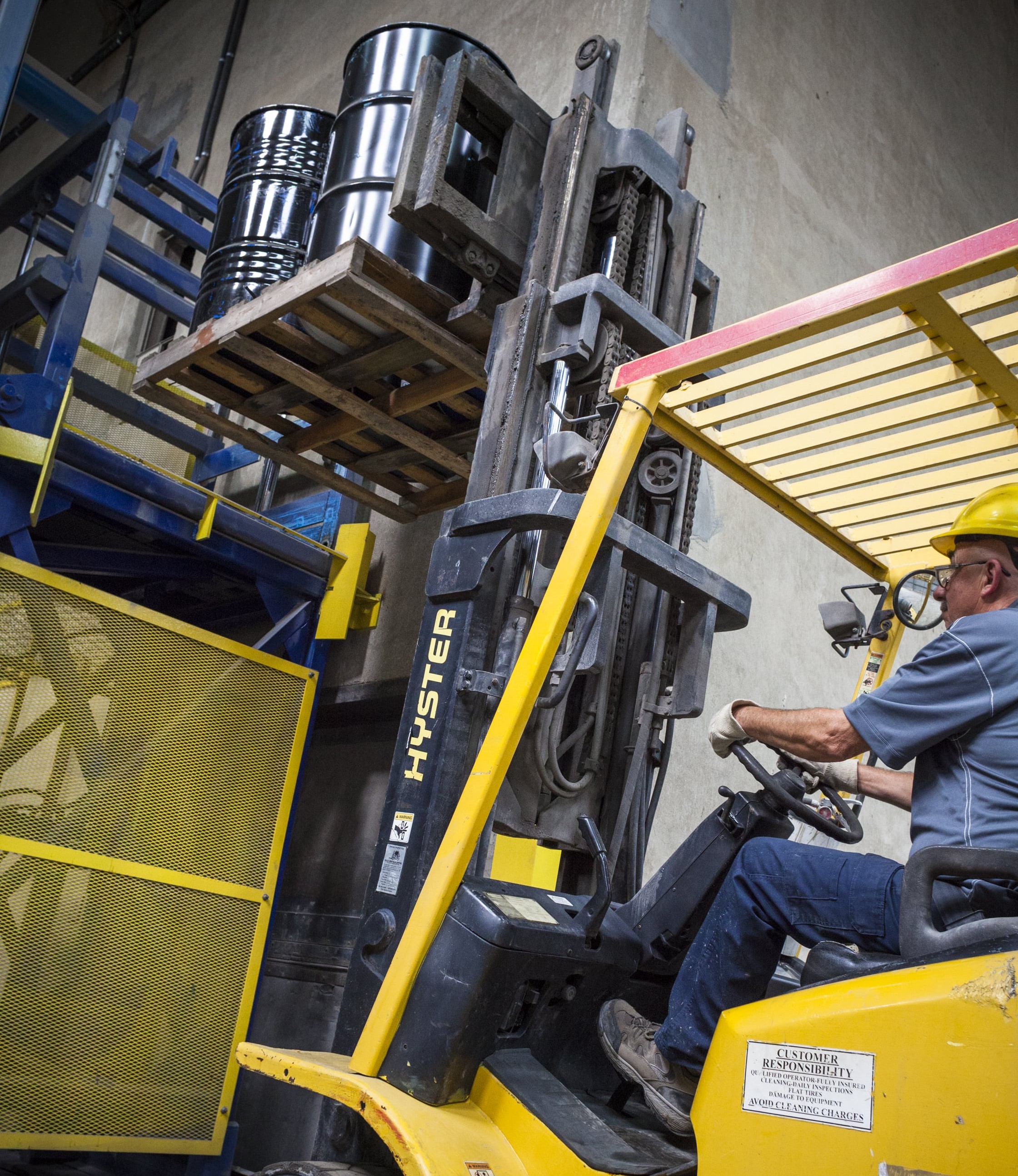 drums fork truck lifting emc