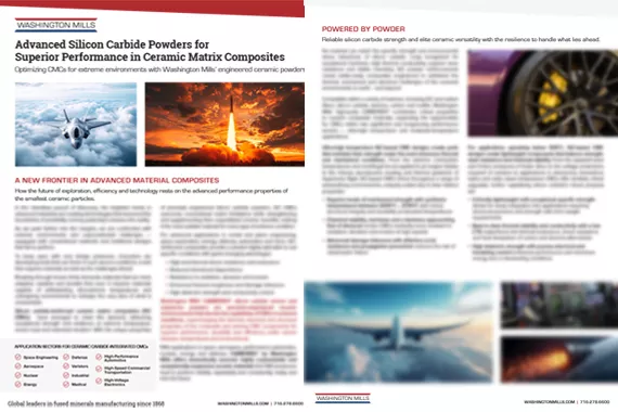 A blurred image of a whitepaper on the topic of silicon carbide in ceramic matrix composites