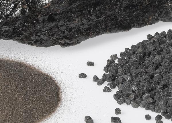 Brown fused alumina grouping of crude and grains