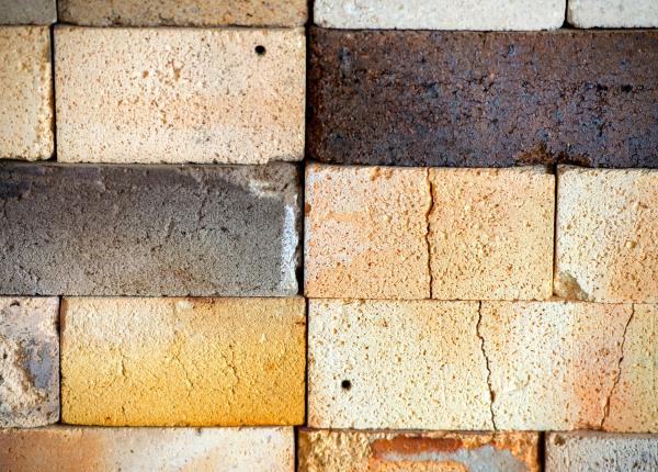 cracked fire bricks